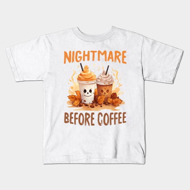 Halloween Nightmare Coffee Kids T-Shirt by Signum